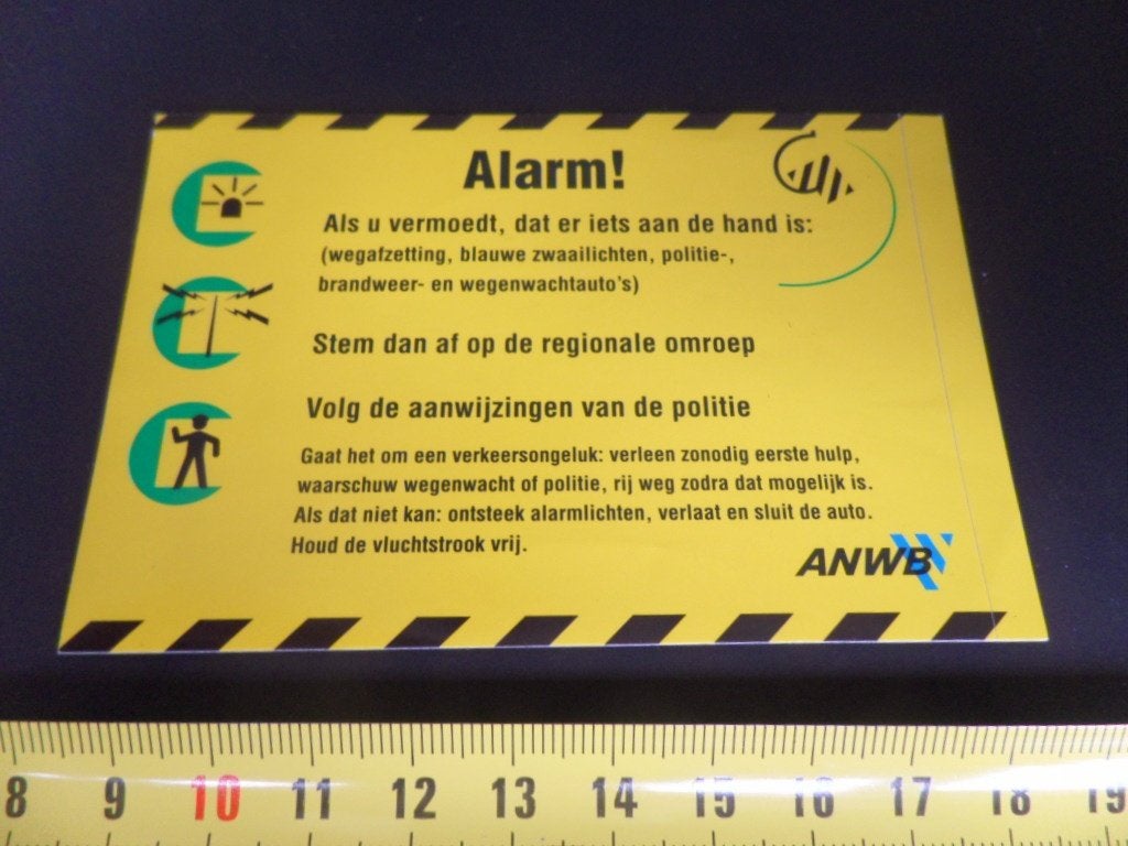 sticker ANWB  ALARM !, Ophalen, Zo goed als nieuw