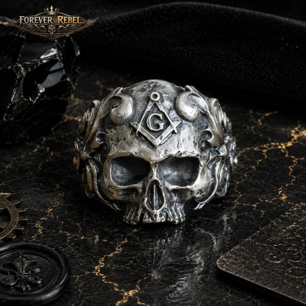 Mason’s Deathmark - 925 Zilver - Alle maten, Foreverrebelmail@pm.me, Verzenden, 19 tot 20, Dame