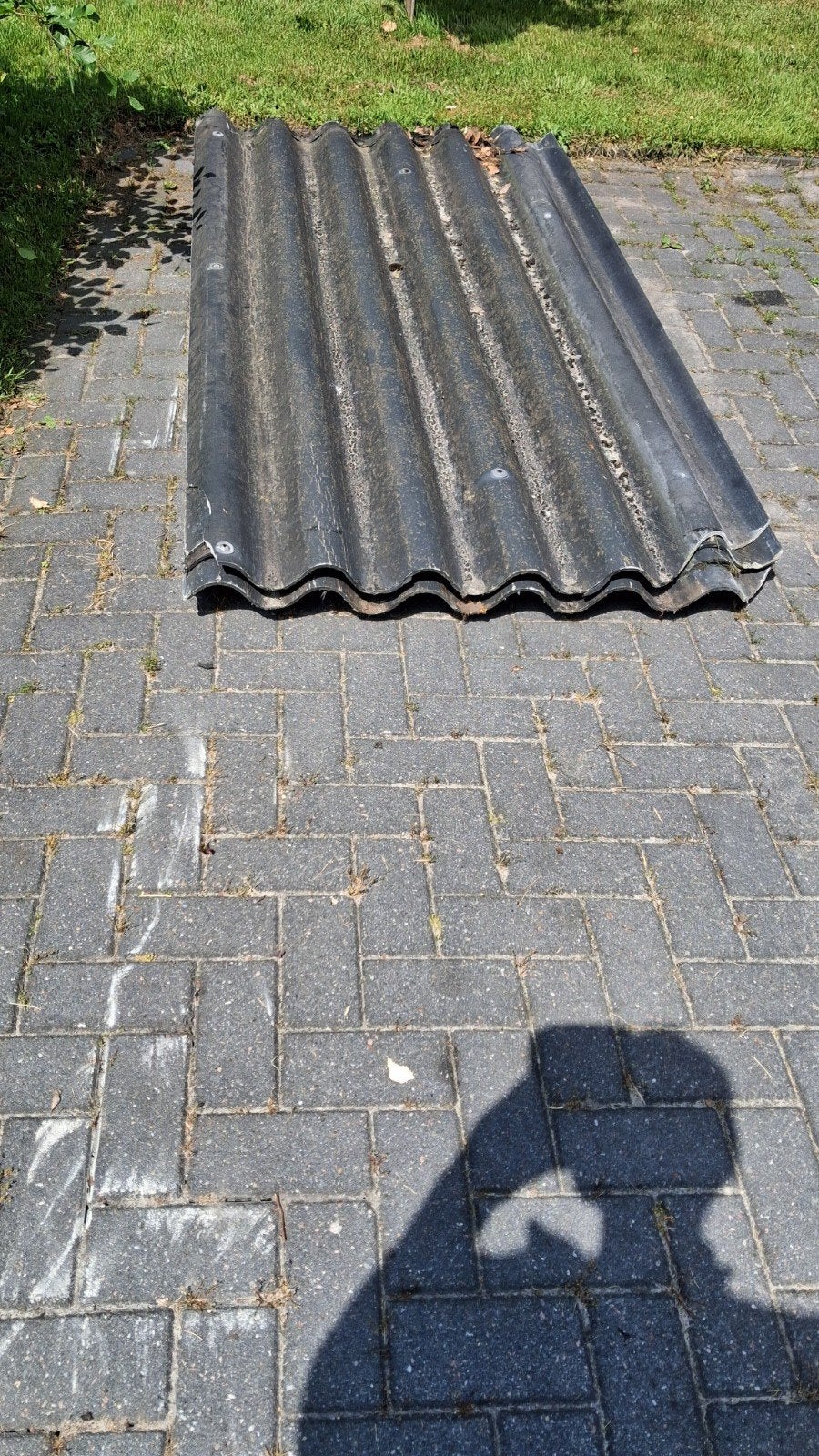 Gratis golfplaten van cementvezel. Geen asbest., Ophalen, Zwart, 15 m² of meer, Golfplaat