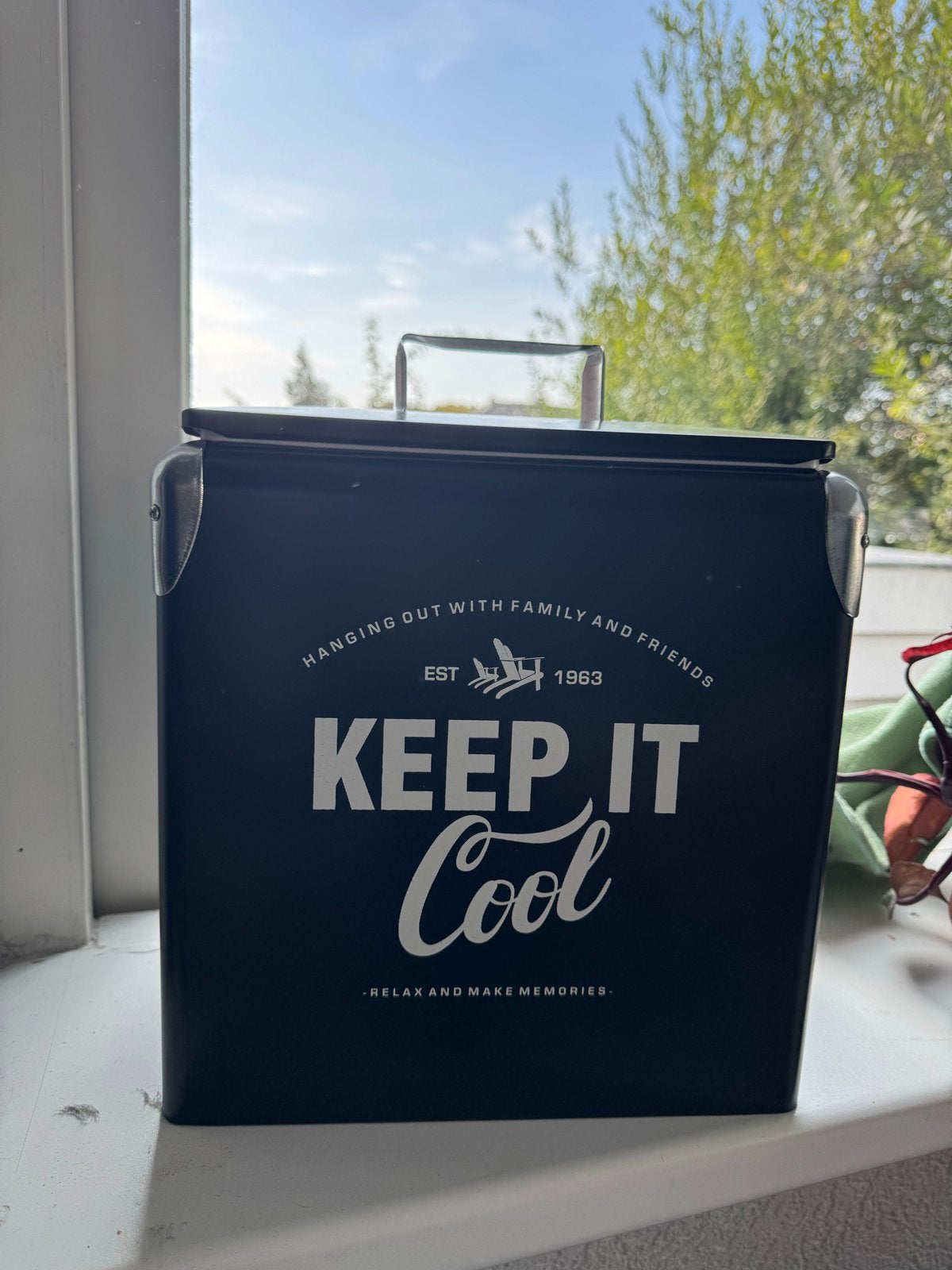 Zwarte koelbox 'Keep It Cool' met handvat, Caravans en Kamperen, Ophalen, Zo goed als nieuw, Koelbox, Koelelement
