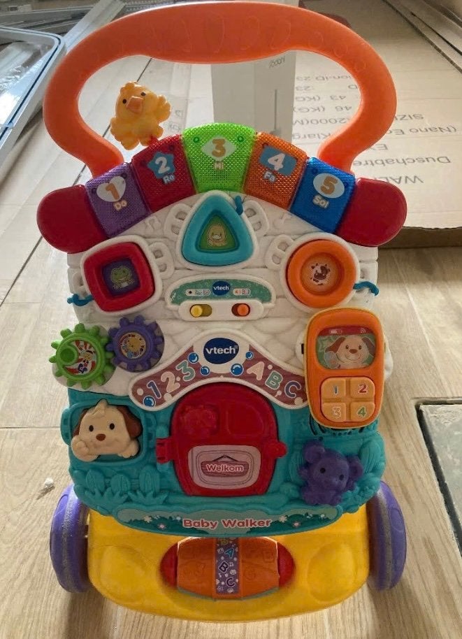V tech loopwagen baby walker, Kinderen en Baby's, Ophalen, Gebruikt, 6 maanden tot 2 jaar
