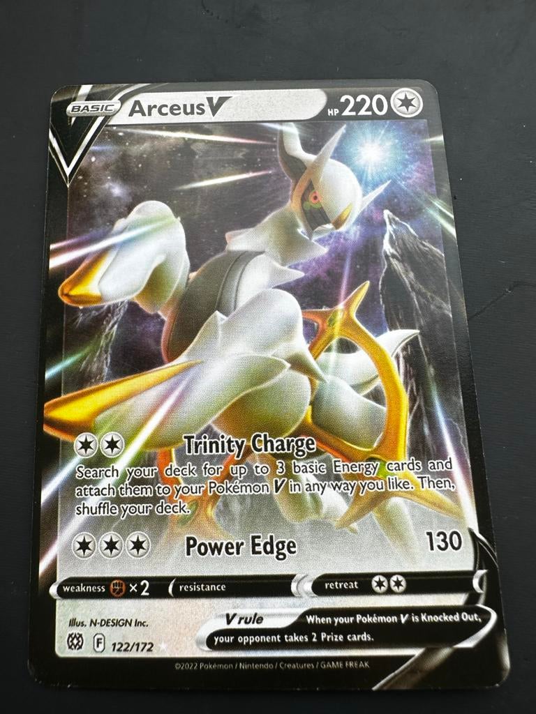 Arceus V Pokémon Kaart (122/172) - Brilliant Stars, Ophalen of Verzenden, Zo goed als nieuw, Losse kaart