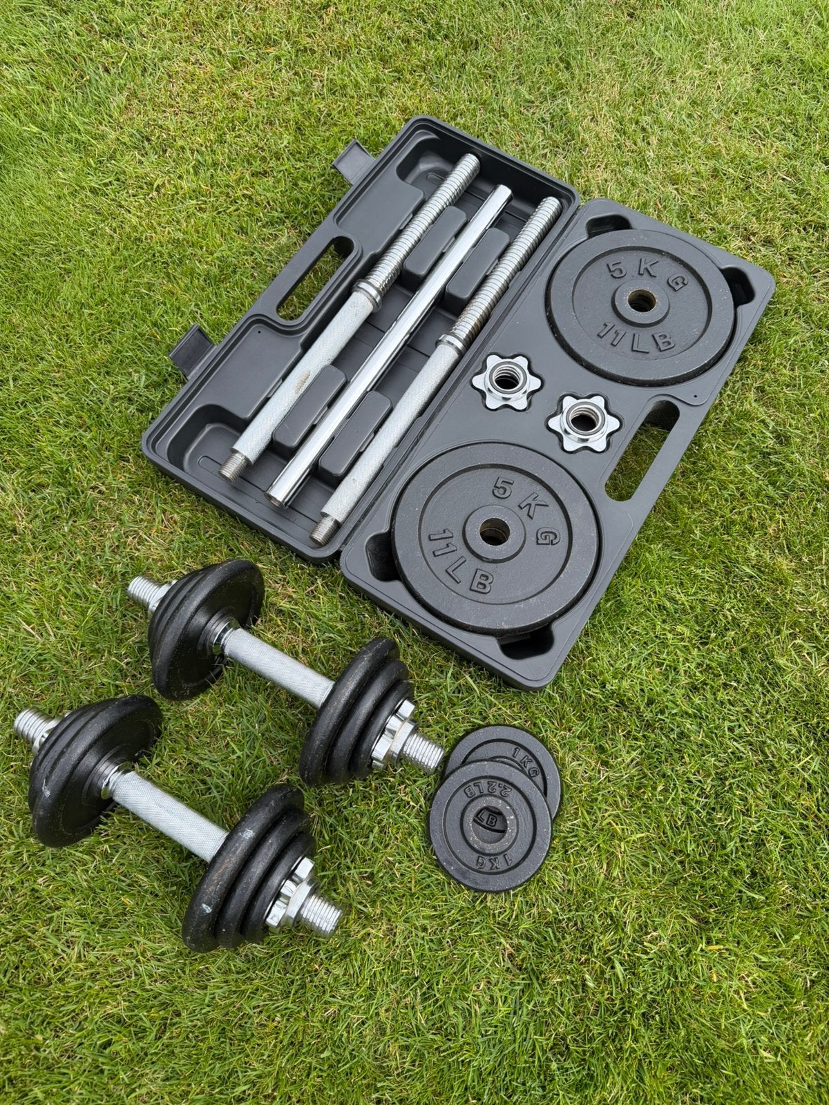 Halter set, Sport en Fitness, Fitnessmaterialen, Ophalen, Zo goed als nieuw