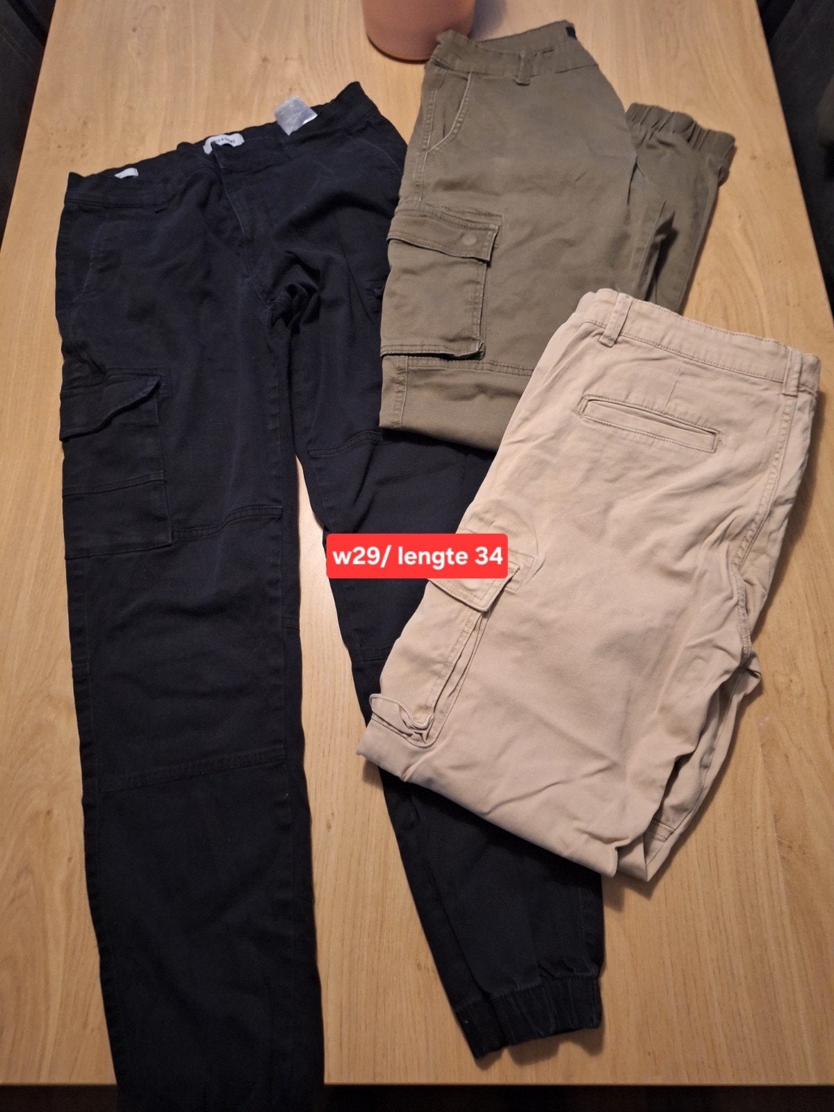 Only&sons Heren cargobroeken - 3 stuks (w29/lengte 34), Kleding | Heren, Broeken en Pantalons, Onbekend, Zwart, Ophalen of Verzenden