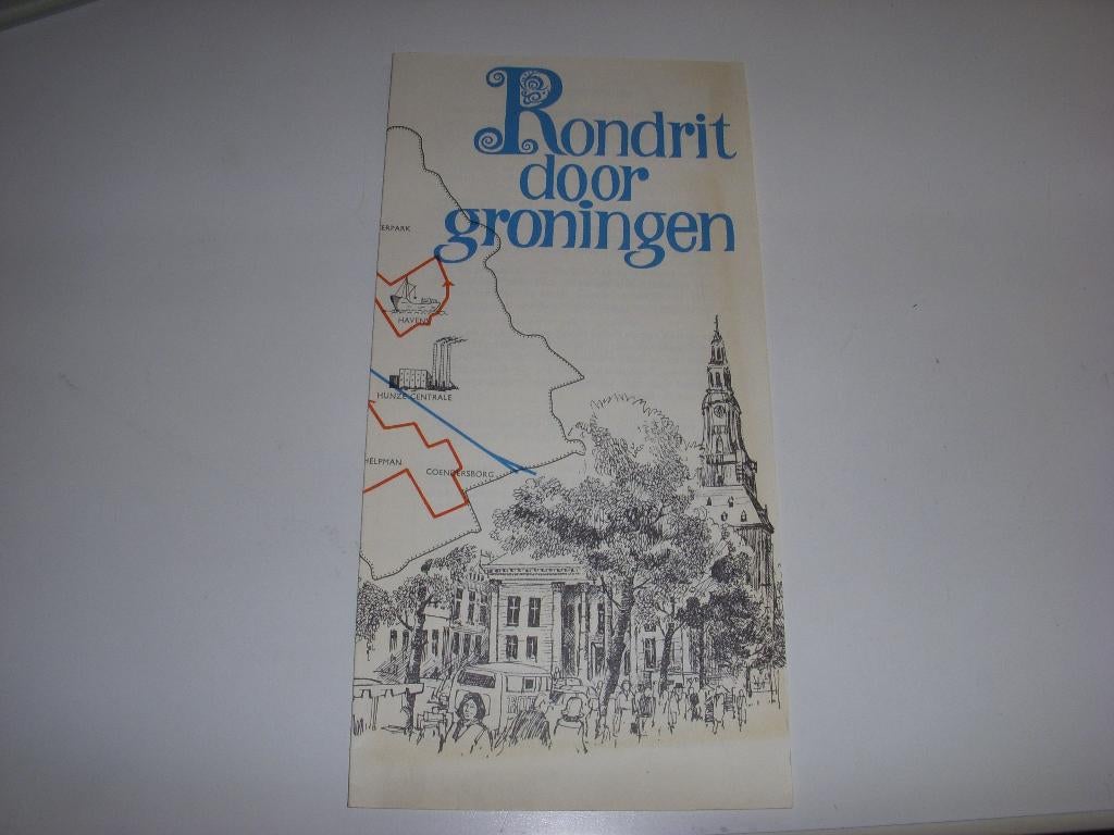 Folder Rondrit door Groningen GVB Groningen 1967, Verzamelen, Spoorwegen en Tramwegen, Ophalen of Verzenden, Gebruikt, Bus of Metro