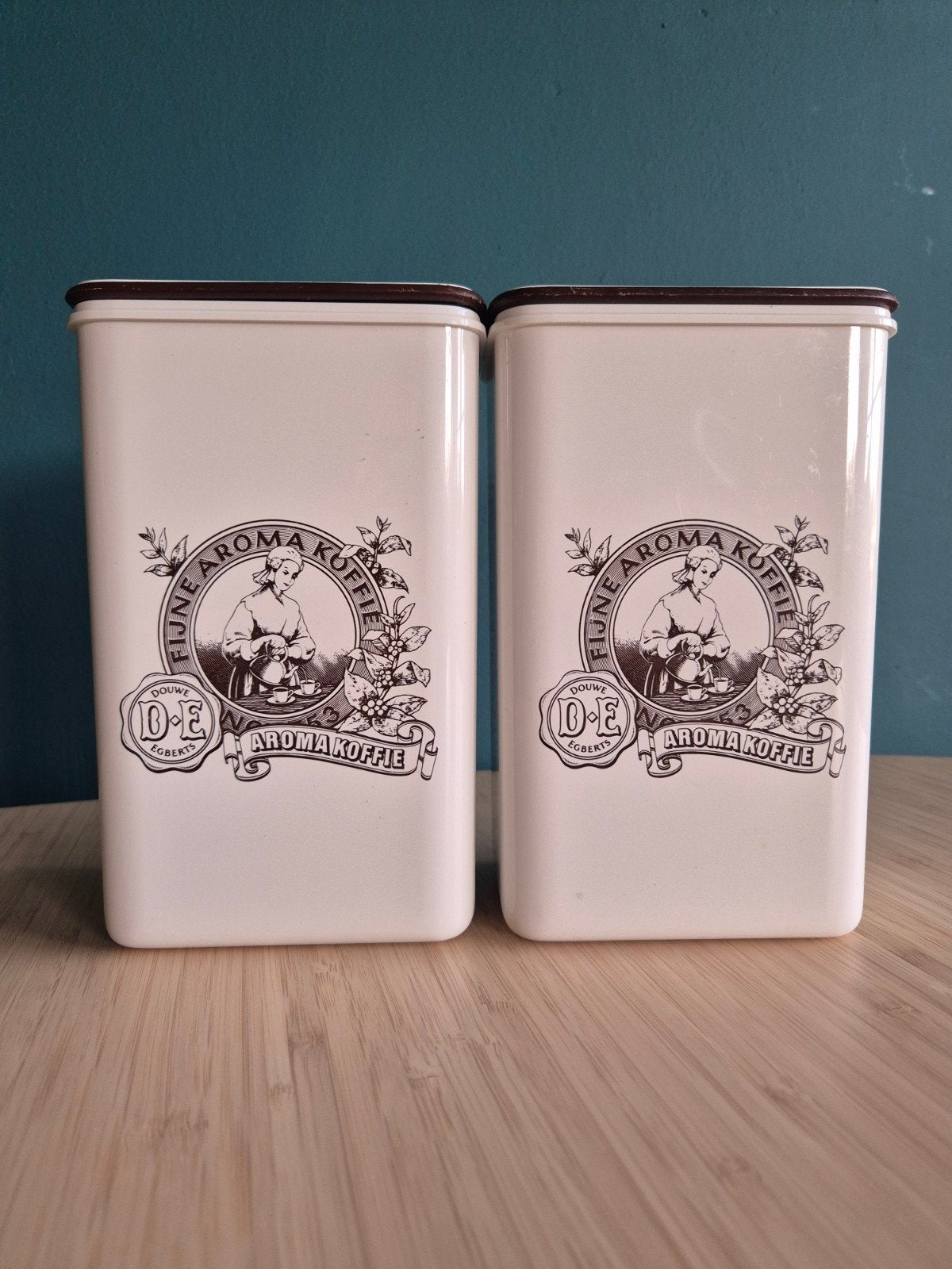 Douwe Egberts Mepal Rosti voorraadbussen | set van 2, Ophalen of Verzenden, Gebruikt, Koffie, Douwe Egberts