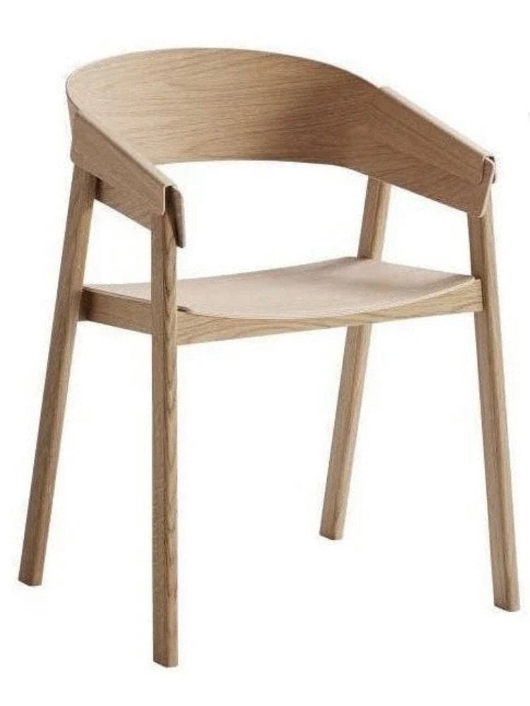 [Muuto] 4 massief eiken eetkamerstoelen / Dining Chair x 4, Huis en Inrichting, Stoelen, Ophalen, Scandi, Bruin, Zo goed als nieuw