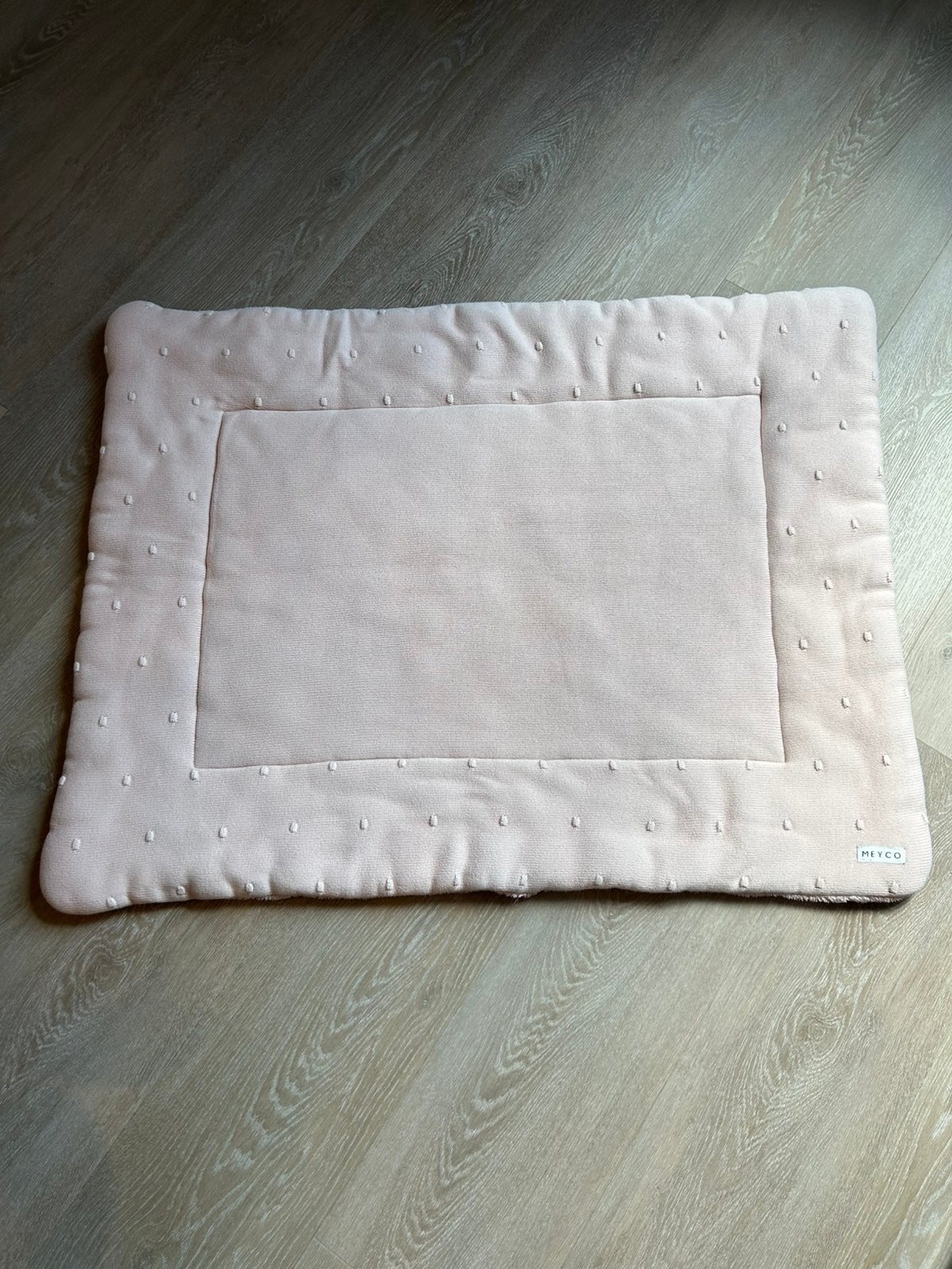 Meyco boxkleed dubbelzijdig 100x80, Kinderen en Baby's, Ophalen of Verzenden, Gebruikt, Rechthoekig, Boxkleed