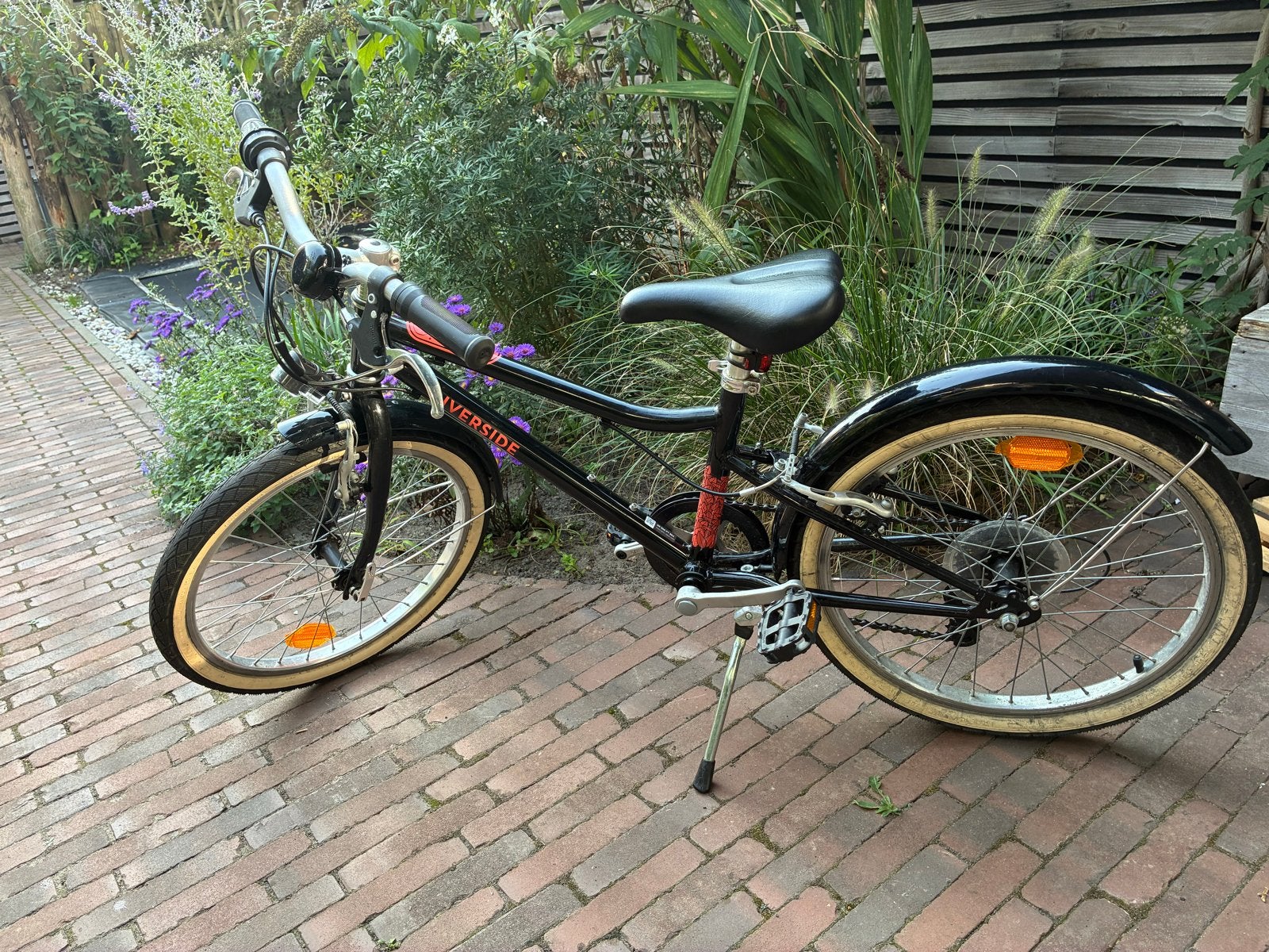 Riverside kinderfiets 20 inch - Zwart met versnelling, Fietsen en Brommers, Ophalen, Gebruikt, Velgrem, 20 inch of meer