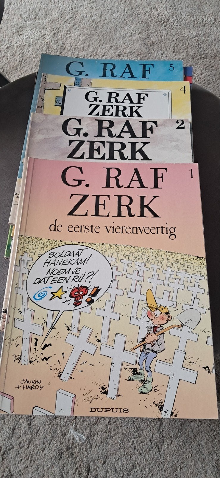 G. Raf Zerk stripboeken - nrs 1,2,4 en 5, Complete serie of reeks, Ophalen of Verzenden, Gelezen, Cauvin + Hardy