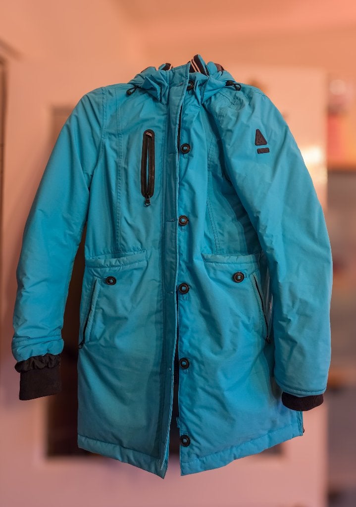 Gaastra lichtblauwe donzen winterjas dames maat m, Gaastra, Blauw, Zo goed als nieuw, Ophalen