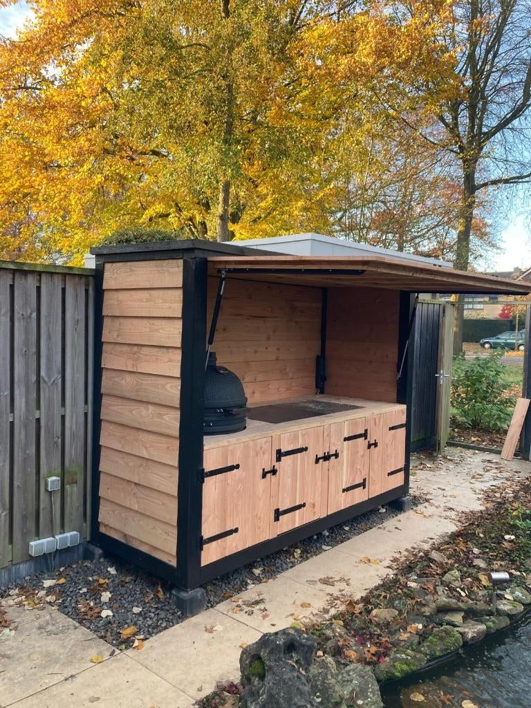 buitenkeuken met luifel B260cm, Ophalen of Verzenden, Nieuw, Houtskool