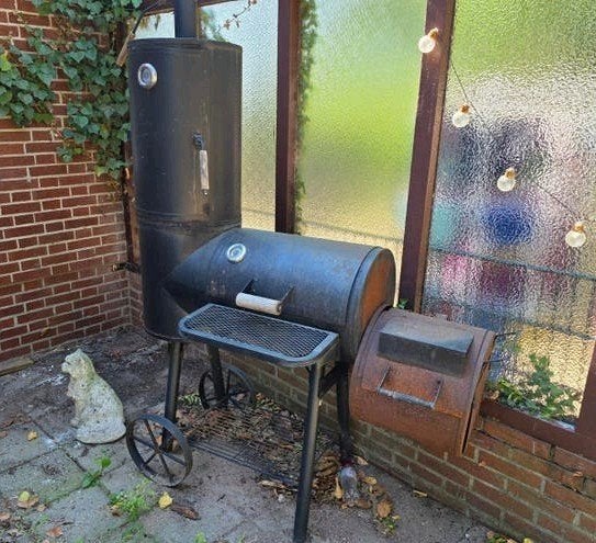 Oklahoma Chuck wagon - barbecue - bbq, Ophalen, Gebruikt, Oklahoma Chuck wagon, Met accessoires