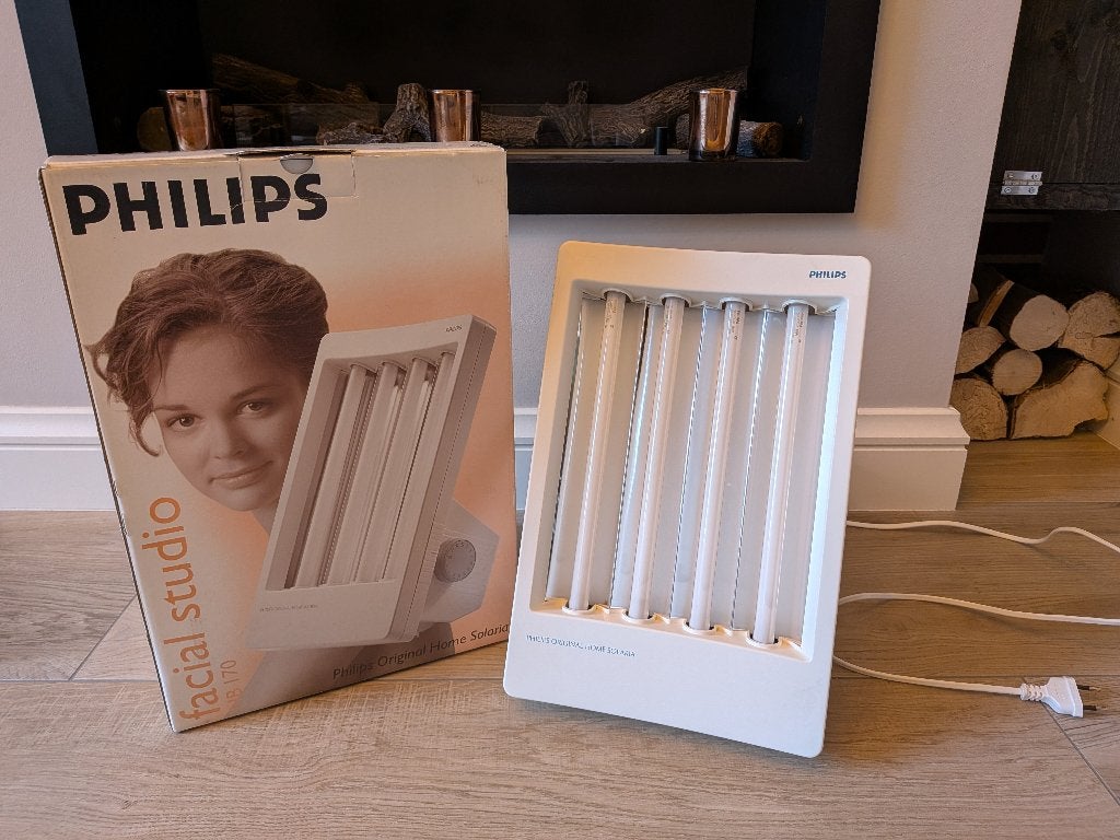 Philips Gezichtsbruiner (Facial Studio) HB 170, Witgoed en Apparatuur, Ophalen of Verzenden, Gebruikt, Gezichtsbruiner, Minder dan 10 lampen