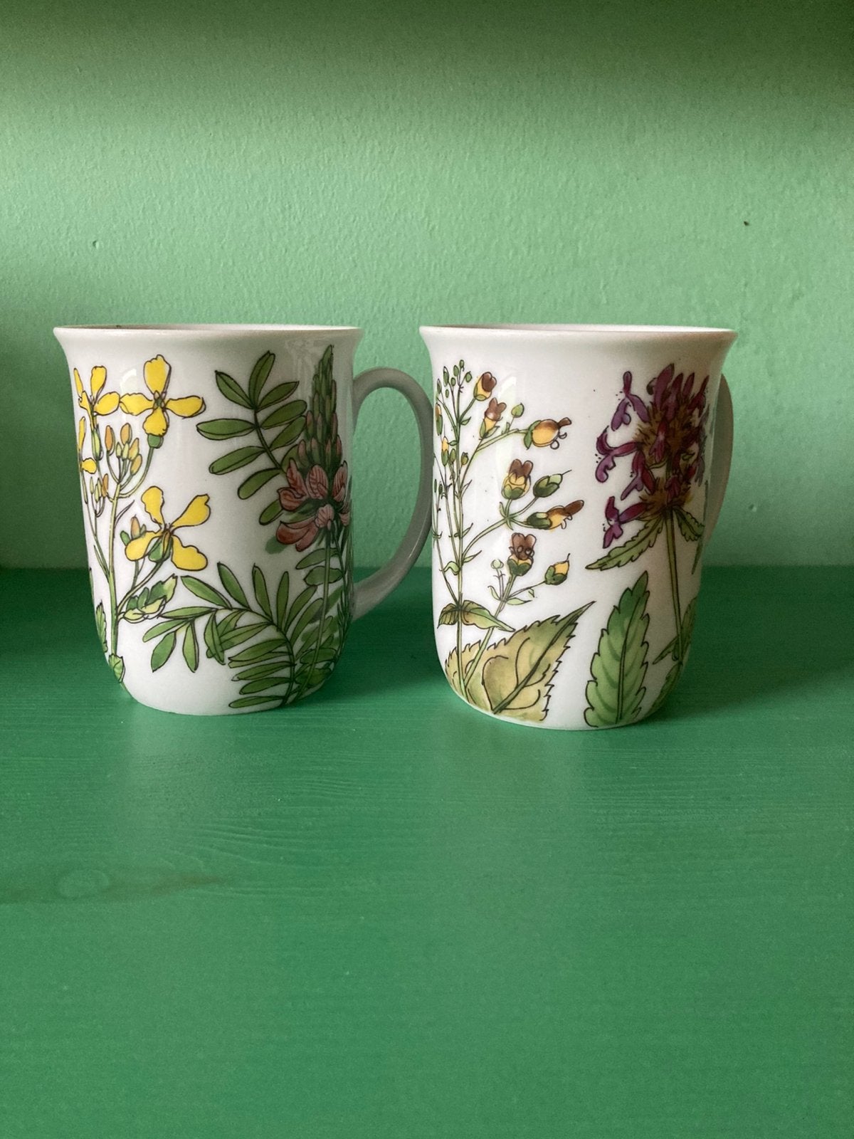 Mok IKEA vintage botanisch midsommar Marguerite Walfridson, Vintage, IKEA, Zo goed als nieuw, Aardewerk