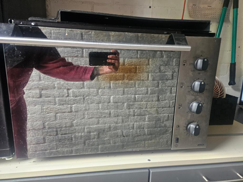 Atag oven/magnetron combi - werkt, moet schoongemaakt, Witgoed en Apparatuur, Ovens, Ophalen, Minder dan 45 cm, Gebruikt, Combi-oven