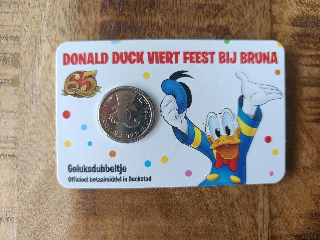 Coincard geluksdubbeltje Donald Duck 2017, Postzegels en Munten, Munten | Nederland, Ophalen of Verzenden, Vóór koninkrijk, Overige waardes
