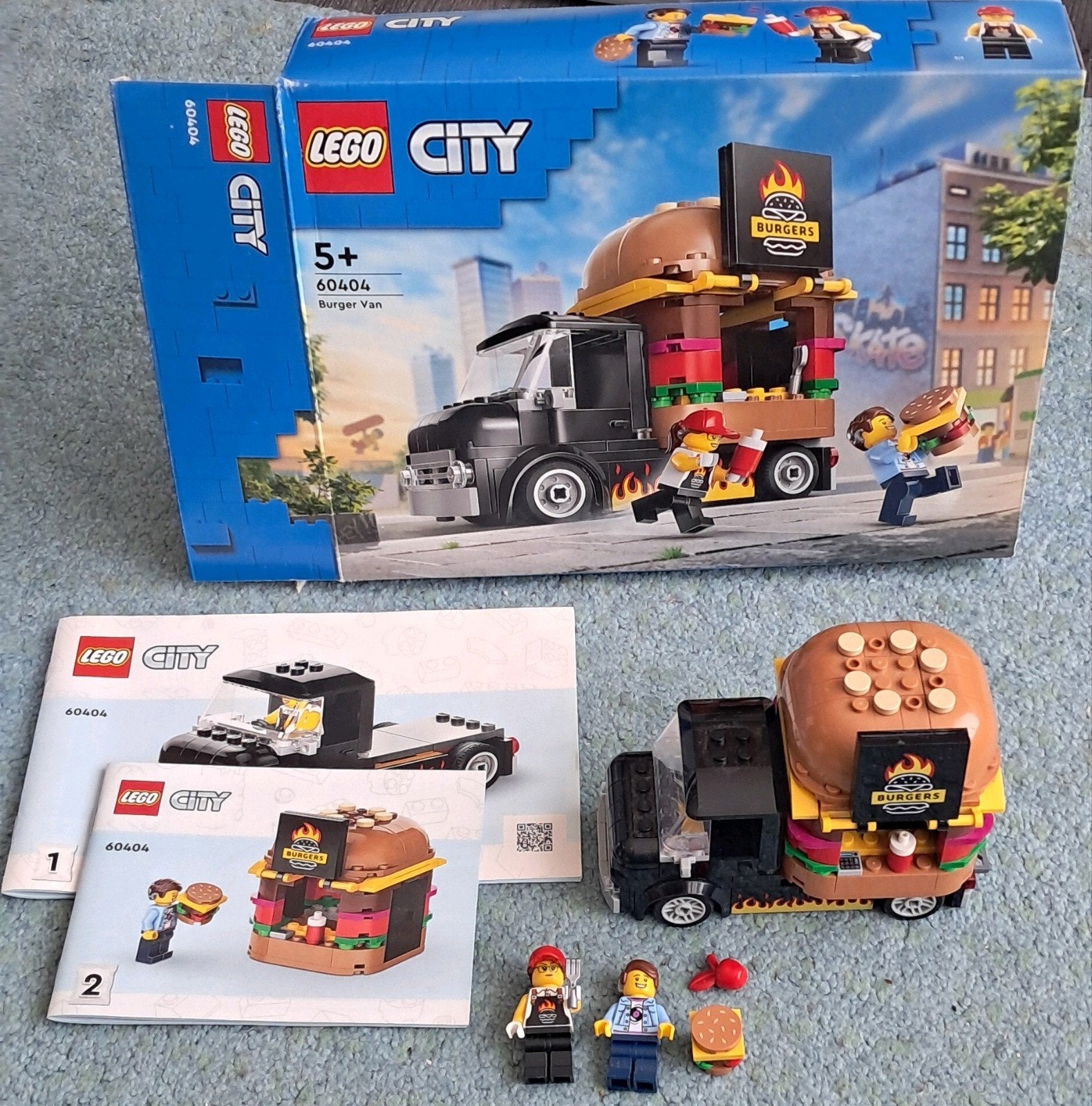 LEGO City Burgertruck (60404) met minifiguren, Ophalen, City, Lego, Zo goed als nieuw