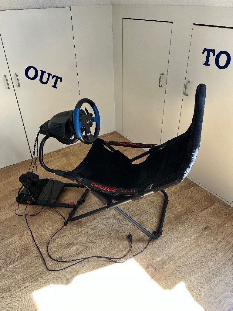 Playseat met Thrustmaster T150 stuur en pedalen, Ophalen, Gebruikt, Playseat of Racestoel, PlayStation 5