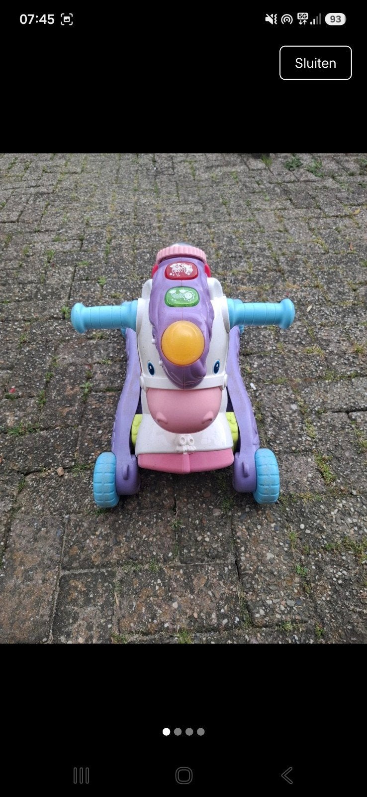 VTech 3-in-1 Eenhoorn Loopfiets en hobbelpaardje, Ophalen, Gebruikt, Jongen of Meisje