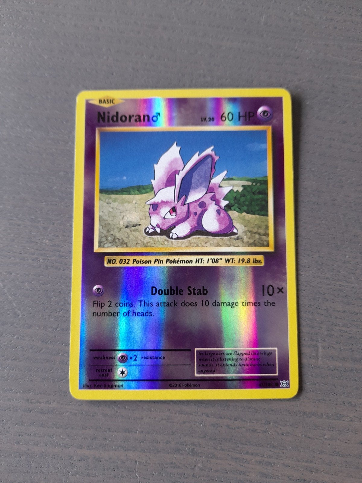 Evolutions 43/108 nidoran reverse, Hobby en Vrije tijd, Verzamelkaartspellen | Pokémon, Ophalen of Verzenden, Gebruikt, Losse kaart