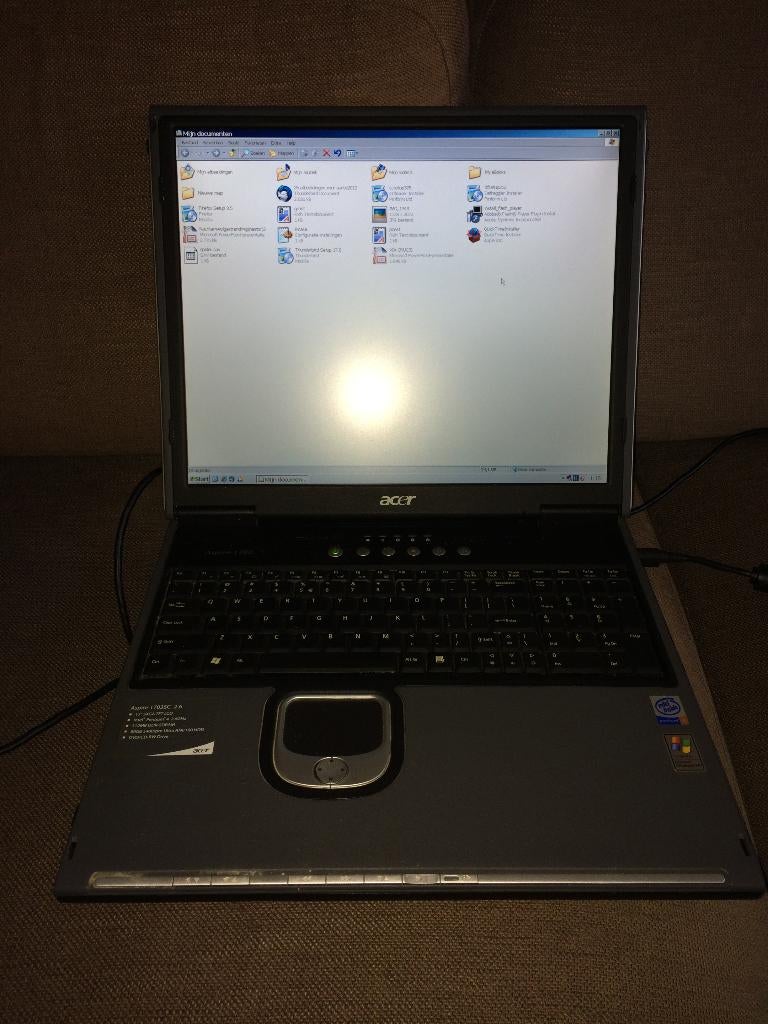 laptop antiek van 7 kilo acer 1703sc voor hobby-ist. + lader, Computers en Software, Windows Laptops, Ophalen, Gebruikt, HDD, Qwerty