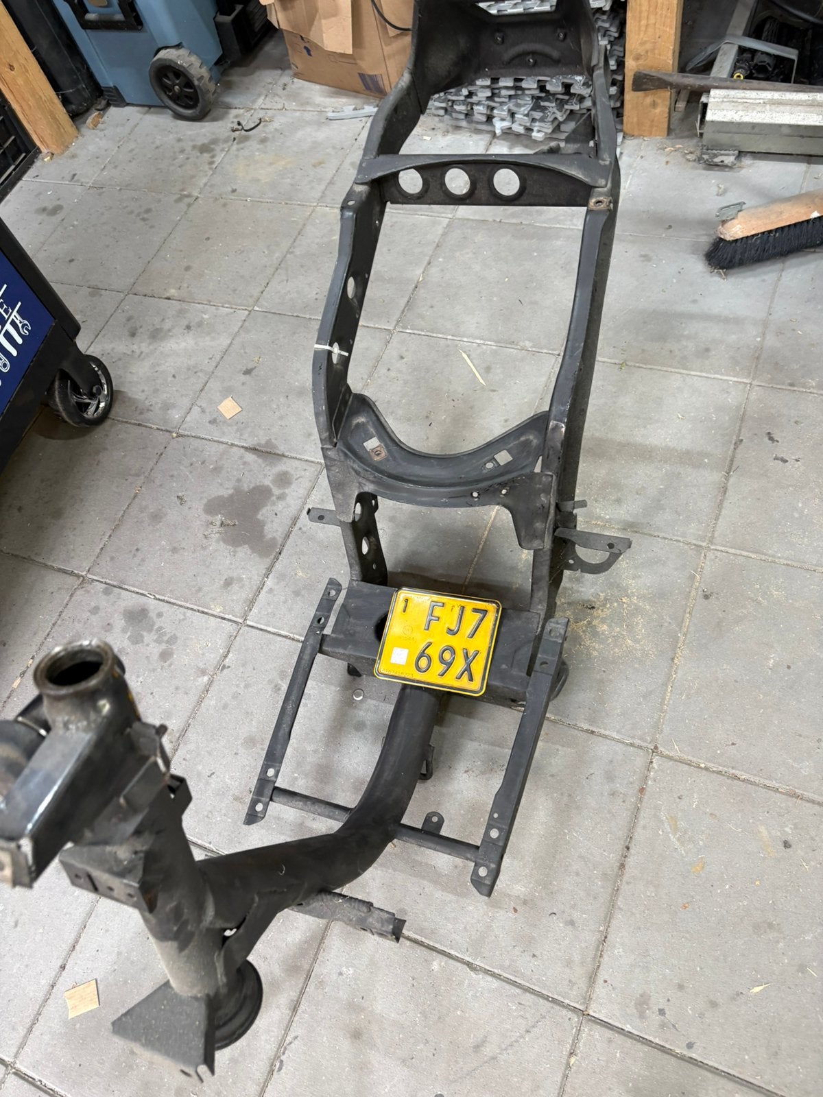 Piaggia zip brom frame met wok, Fietsen en Brommers, Ophalen, Zo goed als nieuw, Frame, Piaggio
