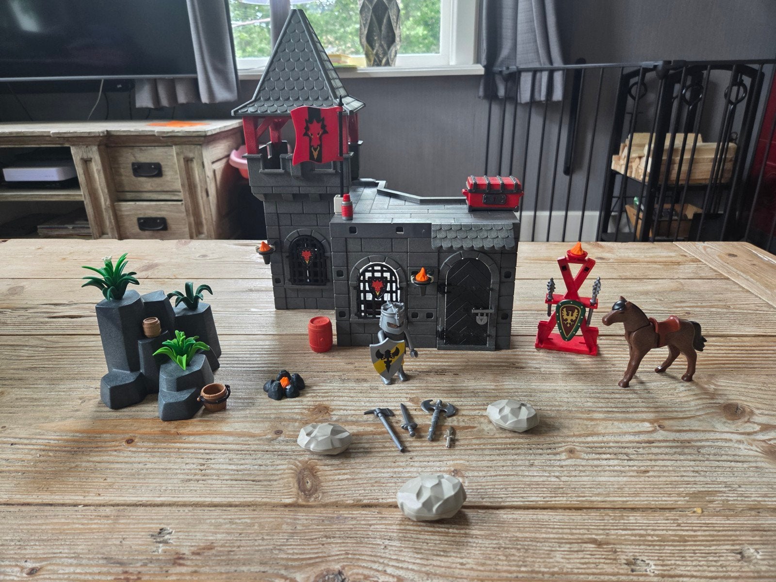 Playmobil RidderKasteel met accessoires, Ophalen of Verzenden, Zo goed als nieuw, Complete set