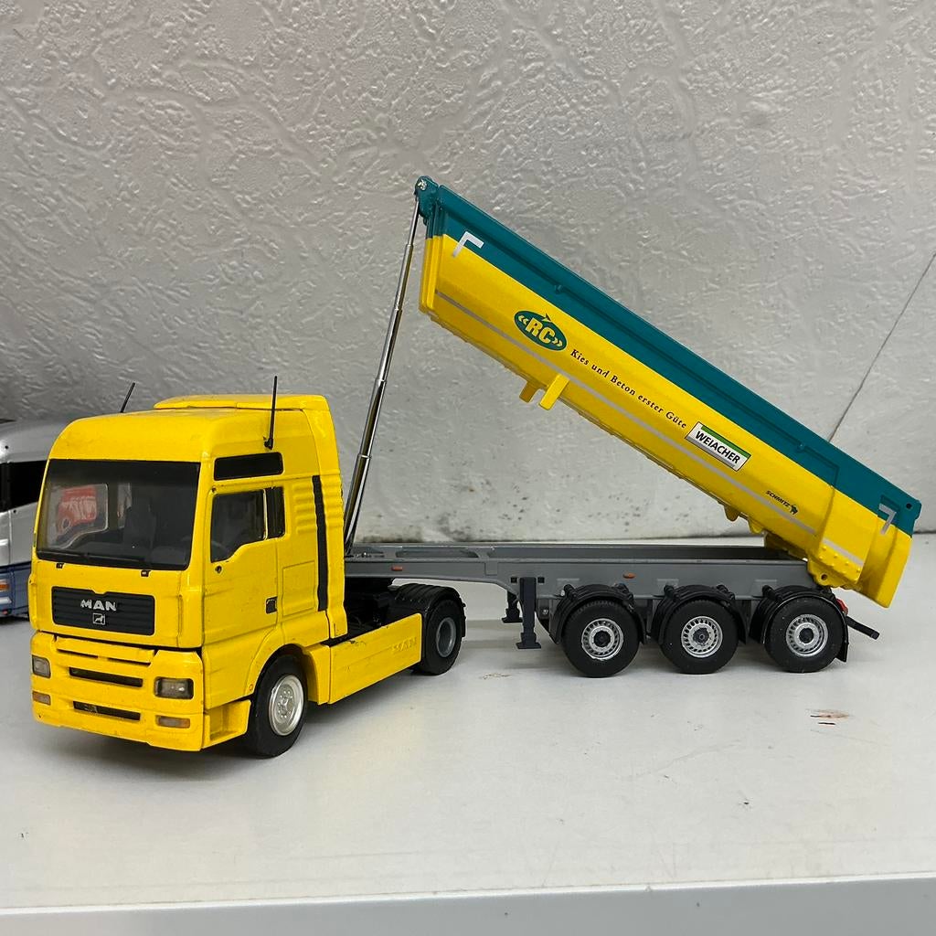MAN TGA trekker met Eberhard kipper trailer, Ophalen of Verzenden, Zo goed als nieuw, Tekno