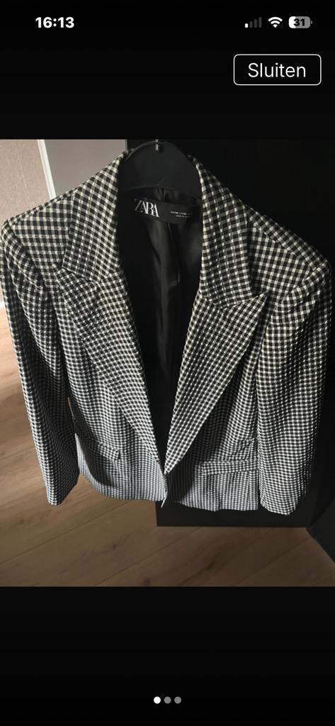 Zara colbert, Verzenden, Zo goed als nieuw, Maat 38/40 (M), Zwart