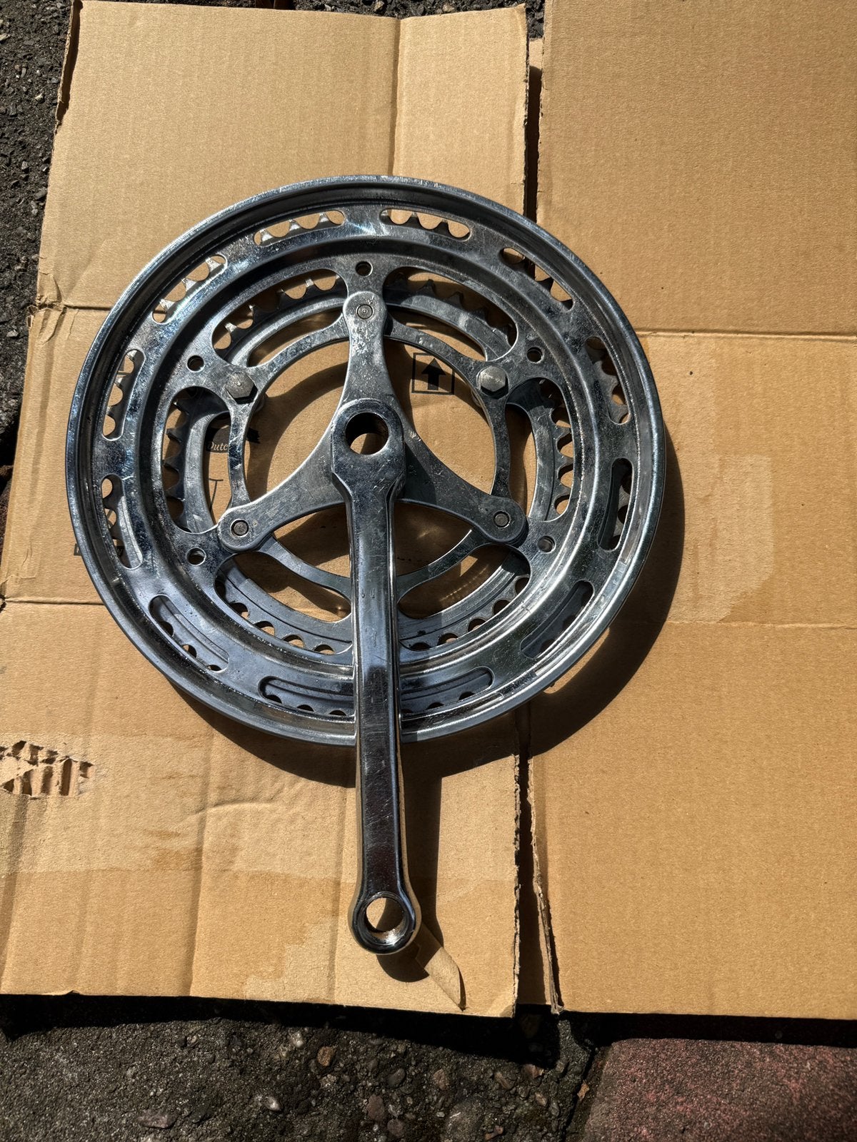 Rechtercranck spie bevestiging - vintage, merkloos, Fietsen en Brommers, Gebruikt, Onbekend, Staal, Stadsfiets