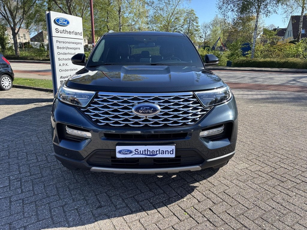 Ford Explorer 3.0 V6 EcoBoost PHEV Platinum 457pk | 7 persoo, Auto's, Ford, Automaat, 14 kWh, Euro 6, Blauw
