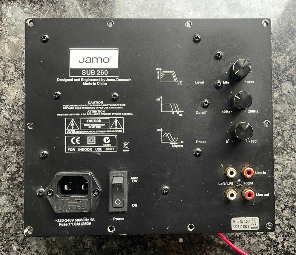 Jamo 260 subwoofer electronica unit, Audio, Tv en Foto, Gebruikt, Subwoofer, Ophalen of Verzenden, 120 watt of meer