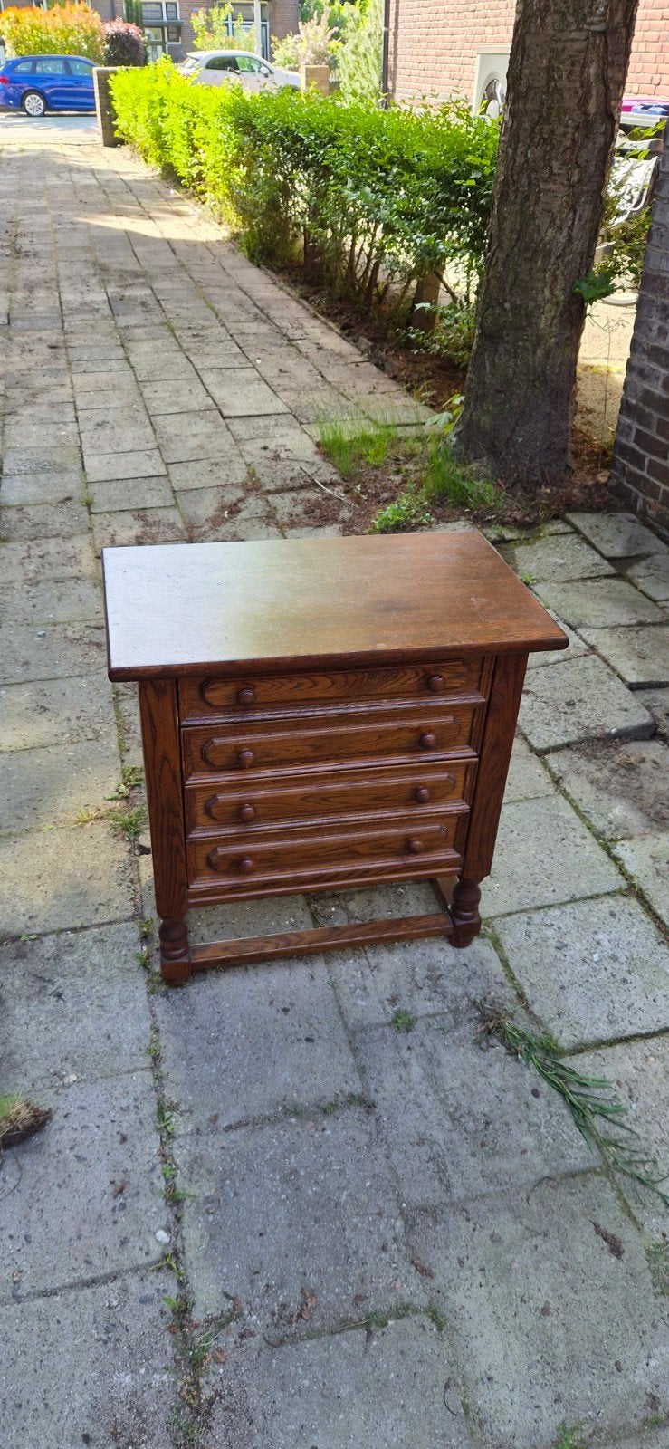 Leuke klein eikenhouten kastjes met lades, Ophalen, Gebruikt, 25 tot 50 cm, 50 tot 100 cm