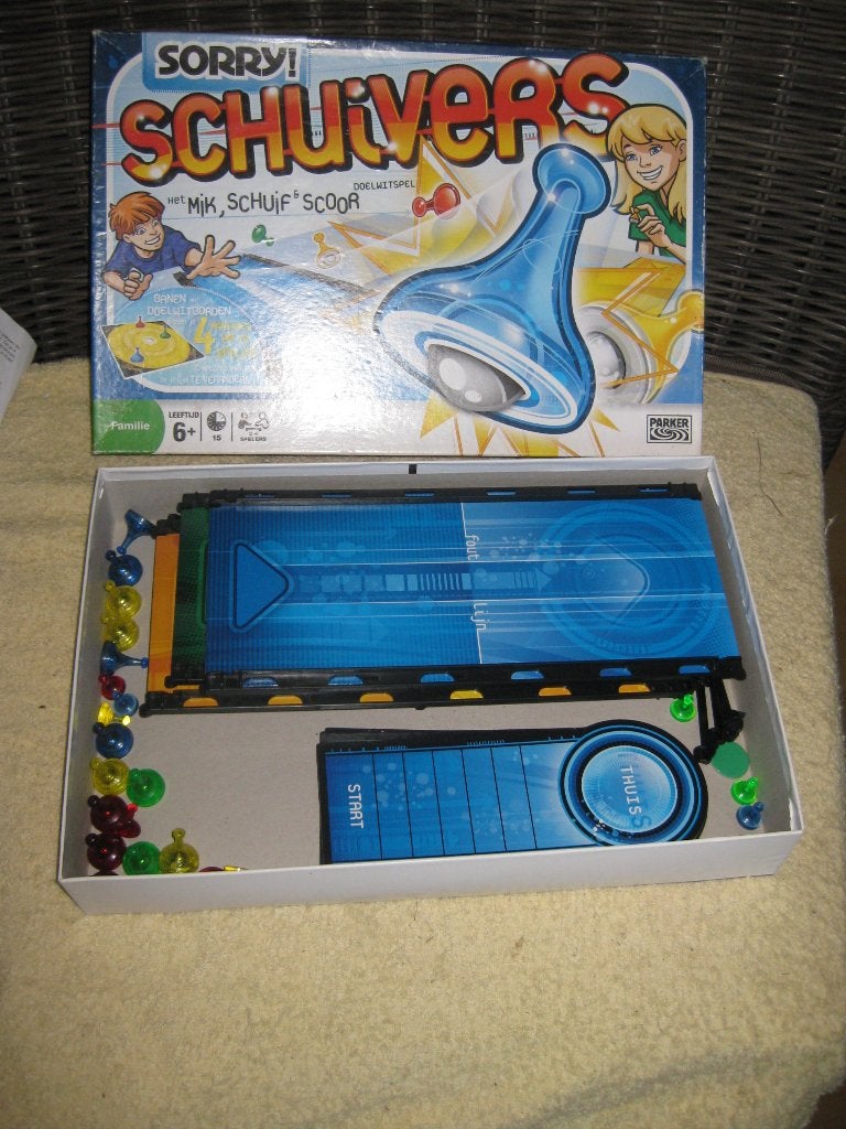 Schuivers bordspel variatie op sjoelbak.Makkelijk meenemen!, Ophalen of Verzenden, Zo goed als nieuw, Puzzelen