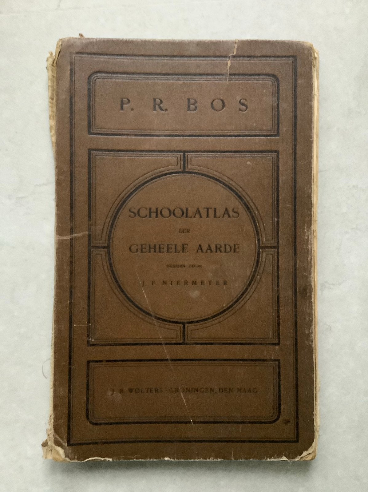 Antieke Bosatlas 1921 - Schoolatlas der Geheele Aarde, Gelezen, Bosatlas, Ophalen of Verzenden, 1800 tot 2000
