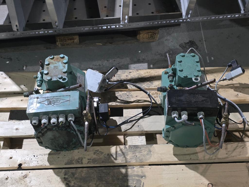 :2 x Bitzer koelen compressor CO2 2HSL-3K-40S 400V, Ophalen, Gebruikt, Elektromotor, 1800 rpm of meer