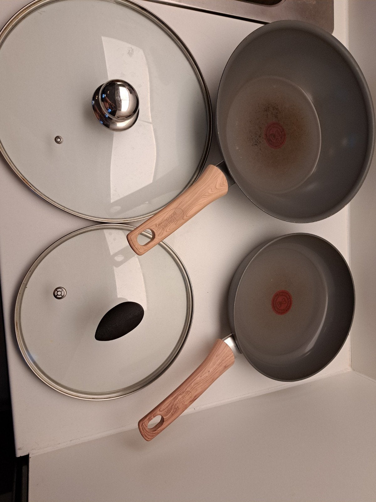 Tefal Renew Keramische pannen set met deksels, Ophalen, Overige materialen, Pannenset, Antiaanbaklaag
