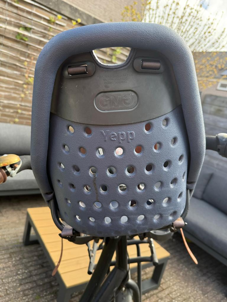 Yepp GMG Voorzitje - Comfortabel en Veilig, Fietsen en Brommers, Fietsaccessoires | Fietsstoeltjes, Gebruikt, Voorzitje, 0 t/m 13 kg