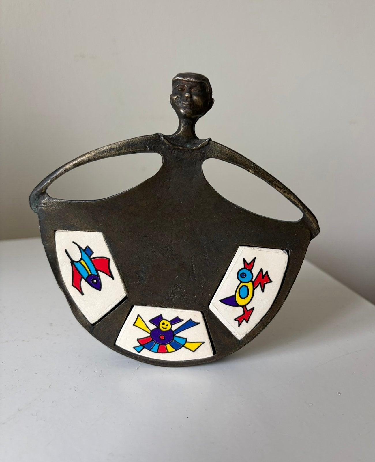 Corry Ammerlaan bronzen schommel Press Papier., Ophalen of Verzenden, Brons