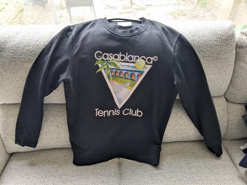 Casablanca Tennis Club Trui - Zwart, Kleding | Heren, Truien en Vesten, Casablanca, Zwart, Maat 56/58 (XL), Ophalen of Verzenden