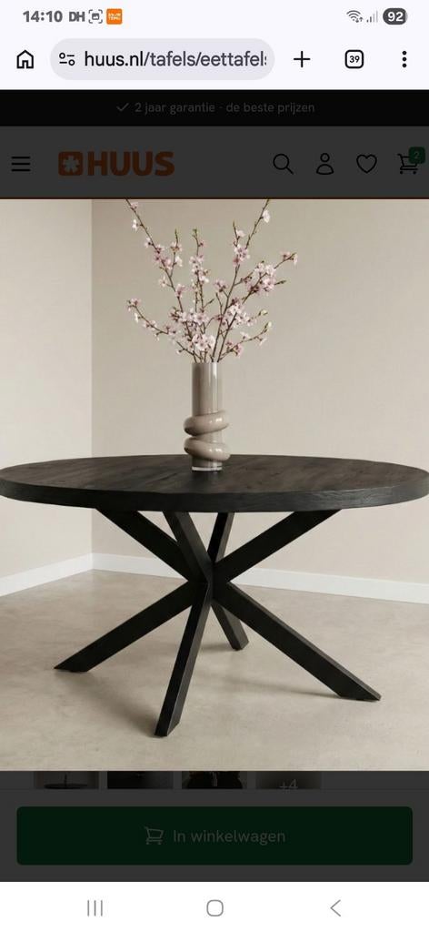 Super mooie grote eettafel rond 150×150×78, Ophalen of Verzenden, Zo goed als nieuw, Rond, 200 cm of meer