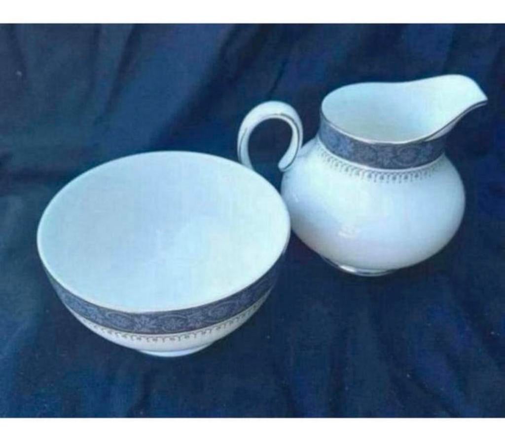 Royal Doulton SHERBROOKE melkkan en suiker kom schaal Antiek, Antiek en Kunst, Antiek | Servies los, Ophalen of Verzenden