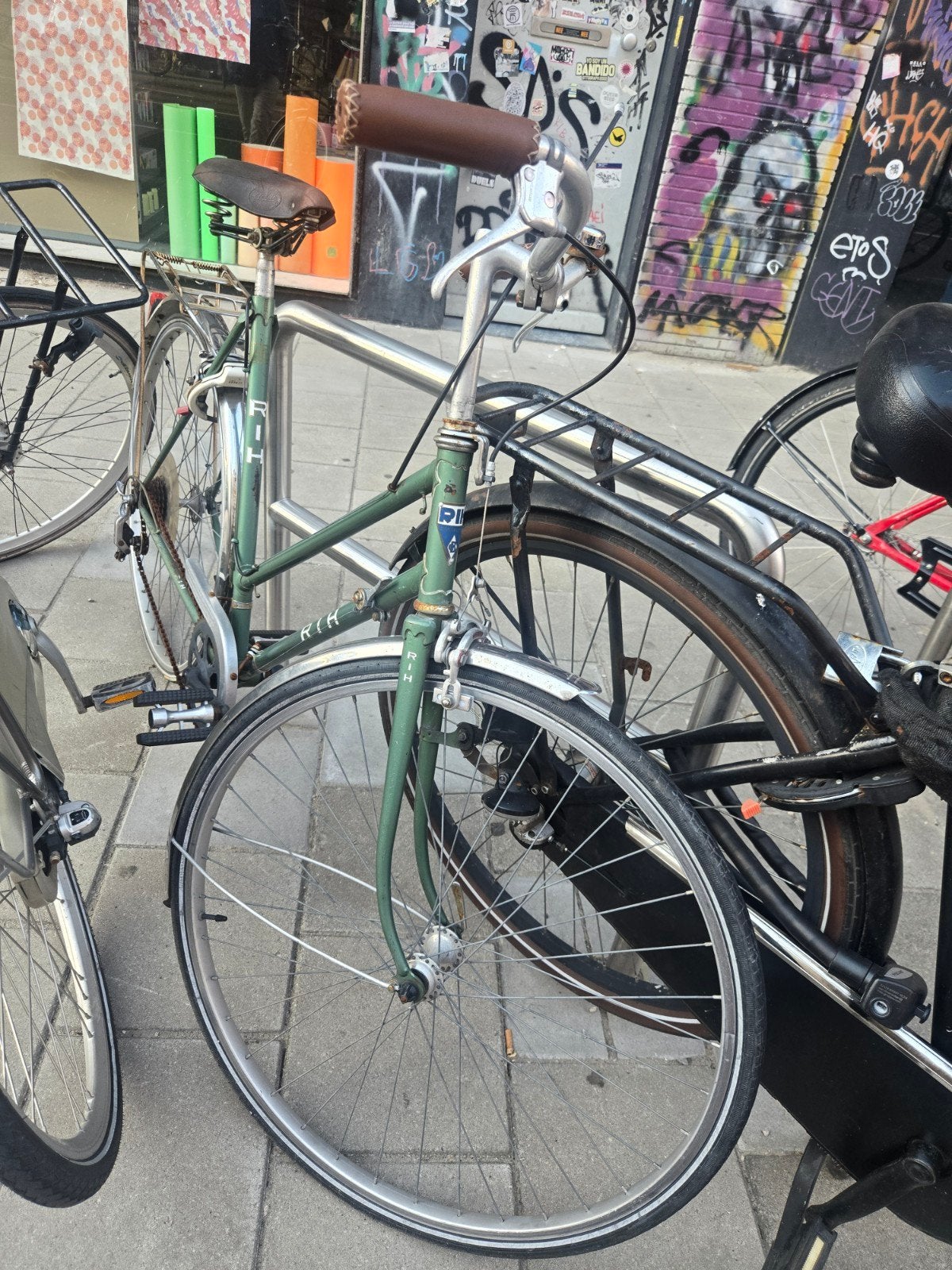 Vintage RIH fiets - Groen damesfiets, Fietsen en Brommers, Fietsen | Dames | Damesfietsen, Ophalen, Gebruikt, Overige merken