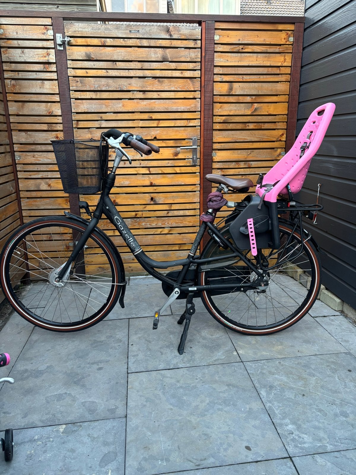 Gazelle Bloom moederfiets met Yepp kinderzitje en mand, Fietsen en Brommers, Gebruikt, Velgrem, (Extra) lage instap, 47 tot 50 cm