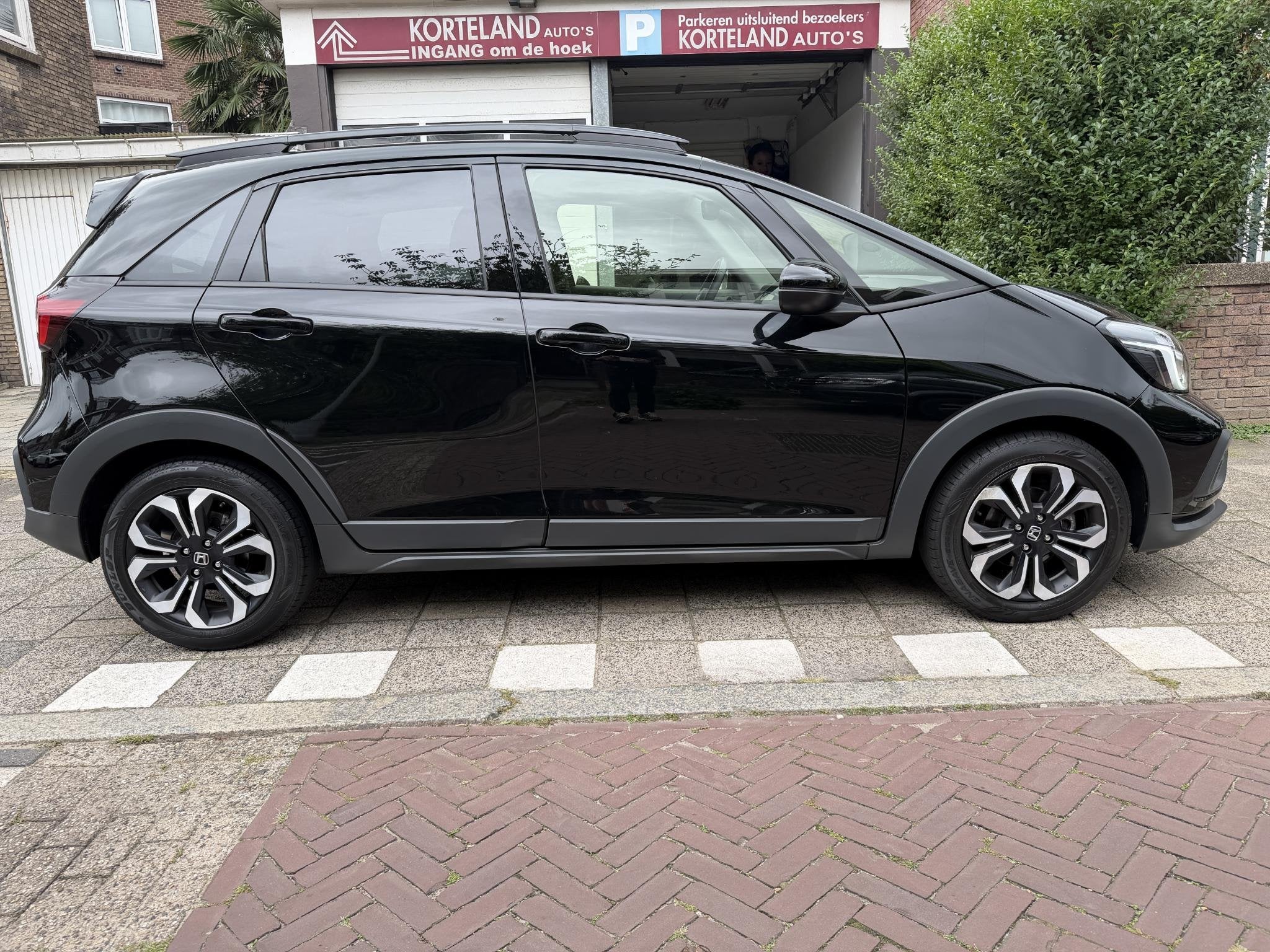 Honda Jazz 1.5 e:HEV Crosstar TREKHAAK NAVI, Auto's, Honda, 4 cilinders, Met garantie (alle), Leder en Stof, Zwart