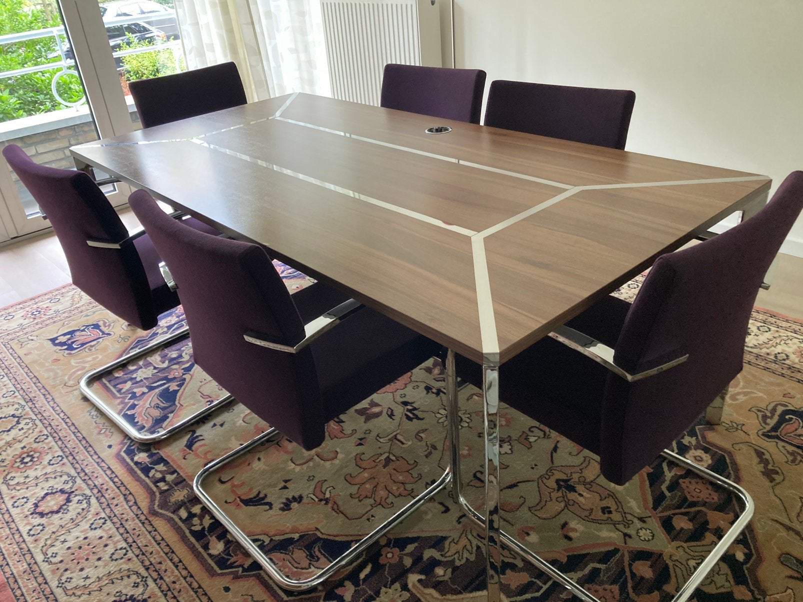 Design directietafel, Ophalen, 100 tot 150 cm, 200 cm of meer, Zo goed als nieuw