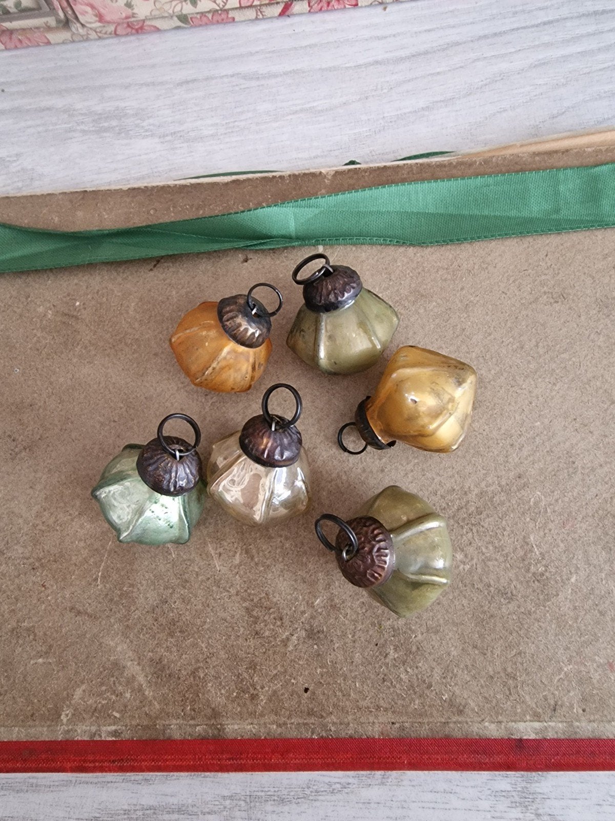 Lotje Oude/Antieke Kleine Kerstballetjes, Ophalen of Verzenden