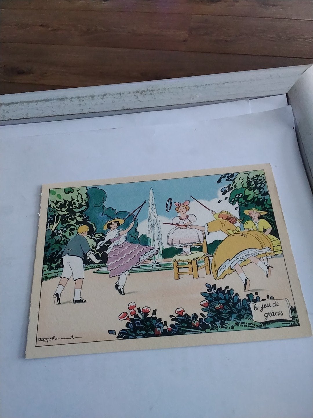 Vintage Ansichtkaart 'Le Jeu de Graces' - Ongelopen, Ophalen of Verzenden, Voor 1920, Ongelopen