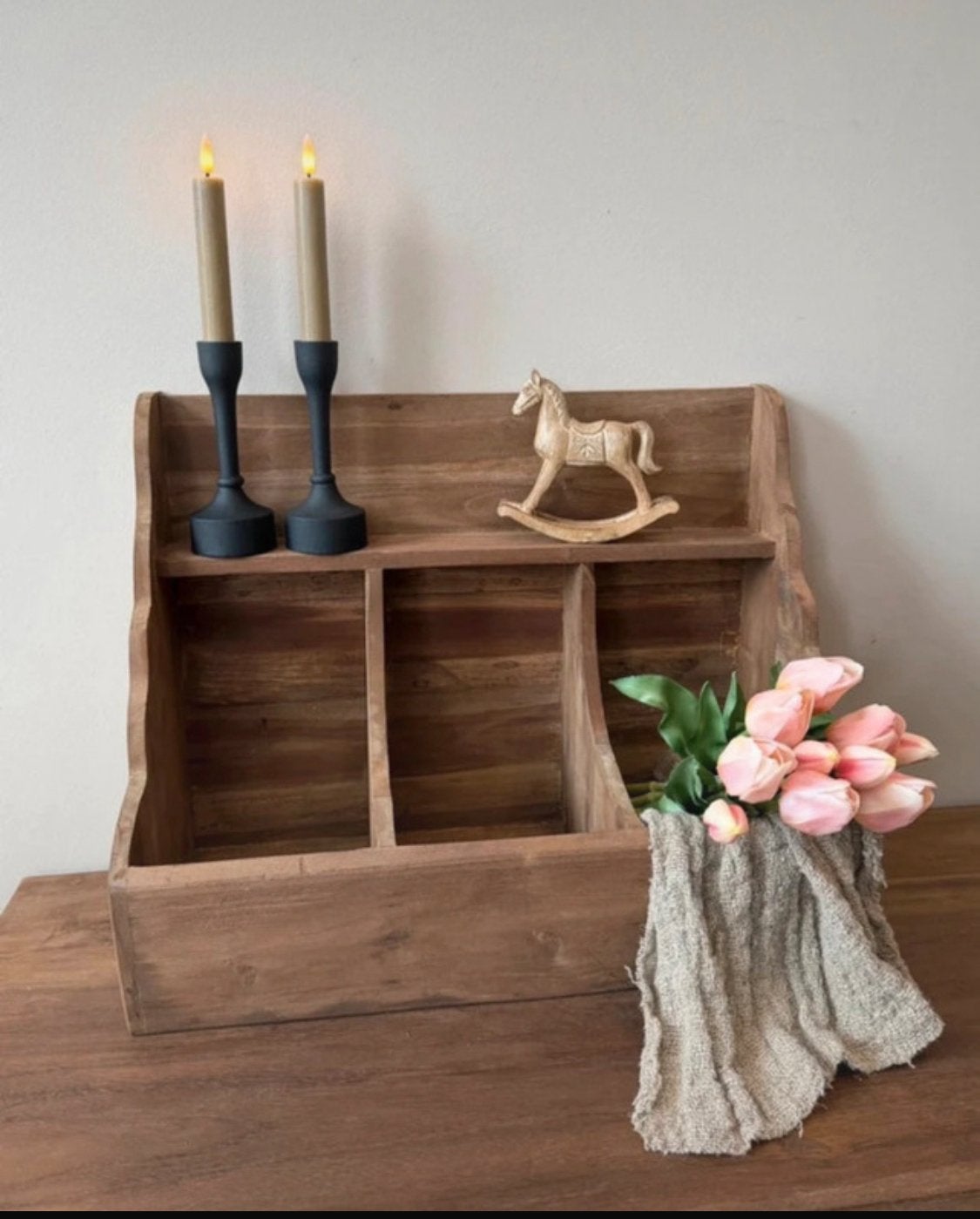 Teakhouten Gruttersbak nieuw, Huis en Inrichting, Woonaccessoires | Kisten, Ophalen of Verzenden, Nieuw, Minder dan 50 cm